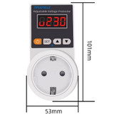 محافظ ولتاژ پلاگین مدل دیجیتال قابل تنظیم 16 آمپر