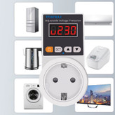 محافظ ولتاژ پلاگین مدل دیجیتال قابل تنظیم 16 آمپر