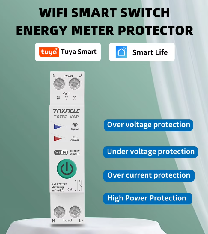فیوز مینیاتوری هوشمند (محافظ ولتاژ و جریان نمایش مصرف انرژی)