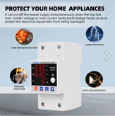 محافظ ولتاژ، جریان و نشتی جریان 63 آمپر