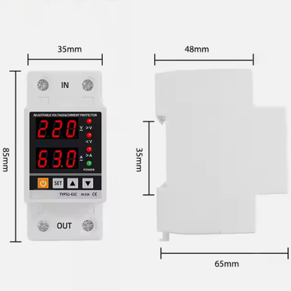 محافظ ولتاژ جریان تکفاز 63 آمپر