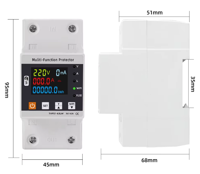 محافظ هوشمند(ولتاژ-جریان-نشتی جریان، کنتور انرژی)