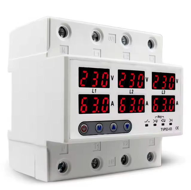 محافظ ولتاژ جریان سه فاز دیجیتال 63 آمپر