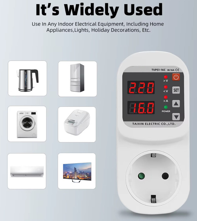 محافظ ولتاژ جریان 16 آمپر پلاگین مدل 16C