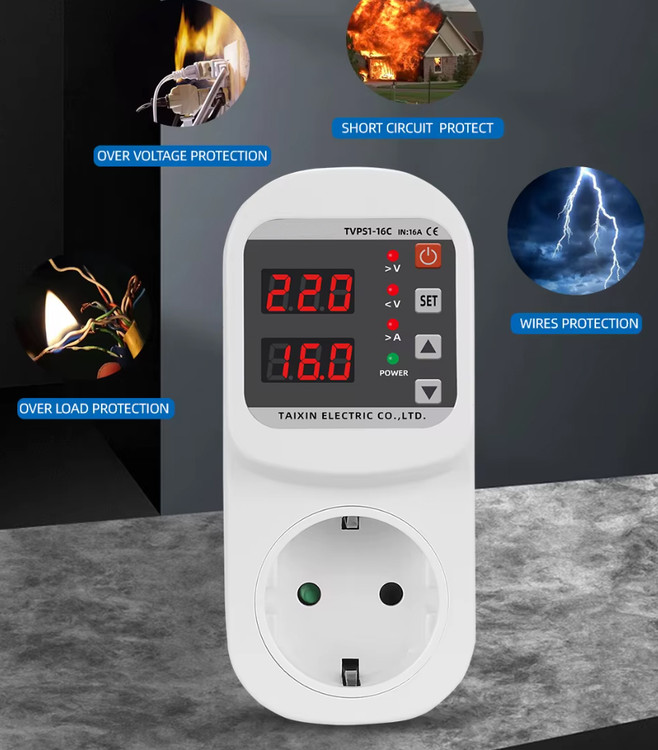 محافظ ولتاژ جریان 16 آمپر پلاگین مدل 16C