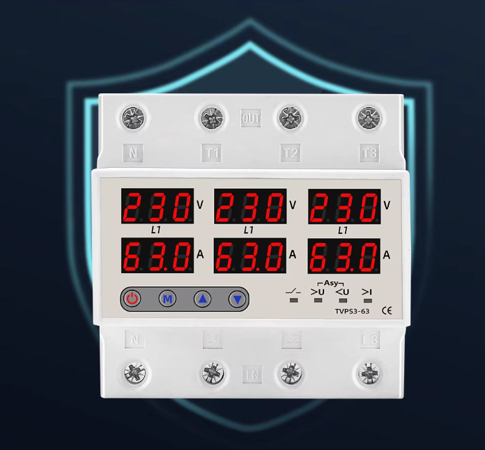 محافظ ولتاژ جریان سه فاز 100 آمپر قابل تنظیم