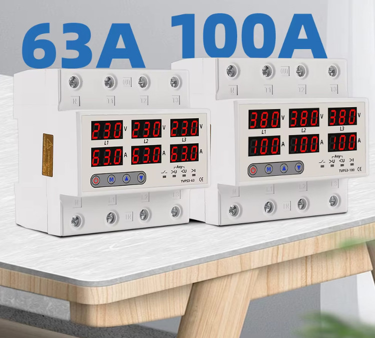 محافظ ولتاژ جریان سه فاز 100 آمپر قابل تنظیم