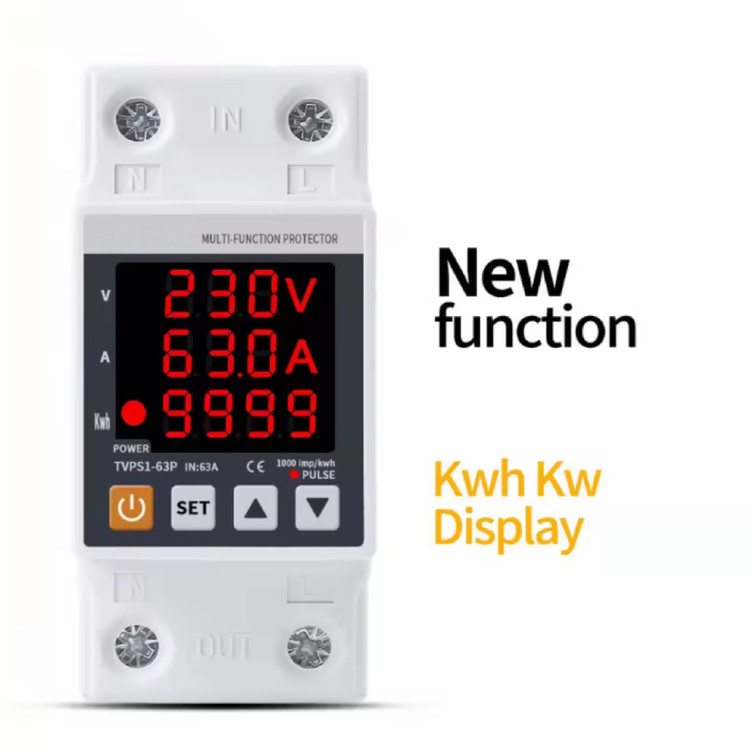 محافظ هوشمند ولتاژ جریان و کنتور انرژی مصرفی